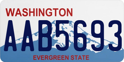WA license plate AAB5693