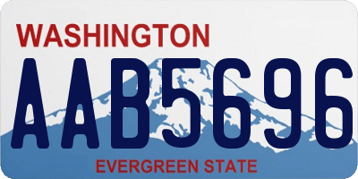WA license plate AAB5696