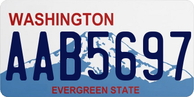 WA license plate AAB5697