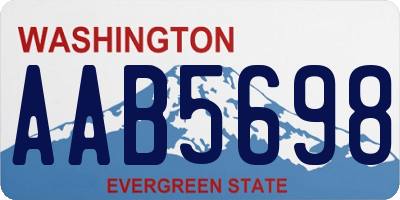 WA license plate AAB5698