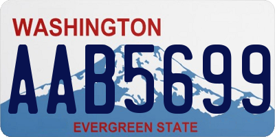 WA license plate AAB5699