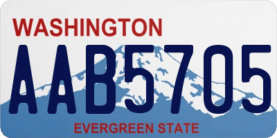 WA license plate AAB5705