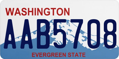 WA license plate AAB5708