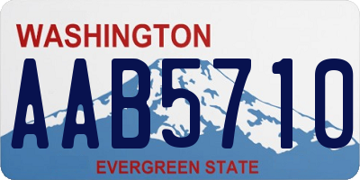 WA license plate AAB5710