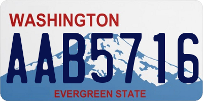 WA license plate AAB5716