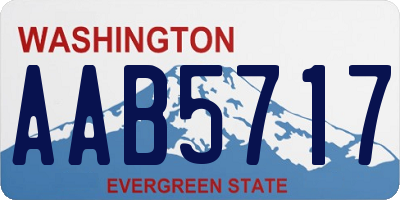 WA license plate AAB5717
