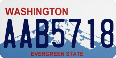 WA license plate AAB5718