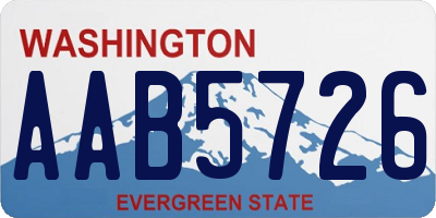 WA license plate AAB5726