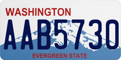 WA license plate AAB5730