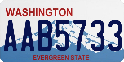 WA license plate AAB5733