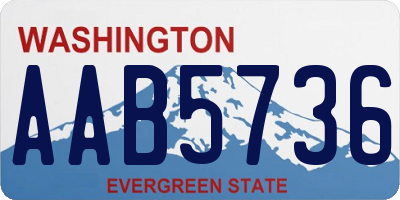 WA license plate AAB5736