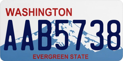 WA license plate AAB5738