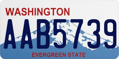 WA license plate AAB5739