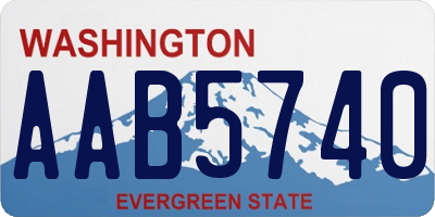 WA license plate AAB5740