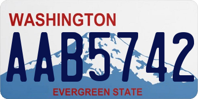 WA license plate AAB5742