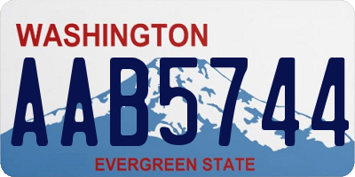 WA license plate AAB5744