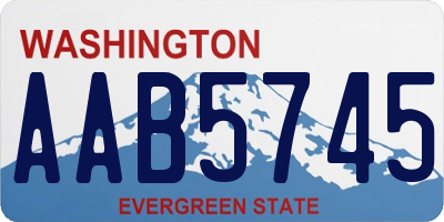 WA license plate AAB5745