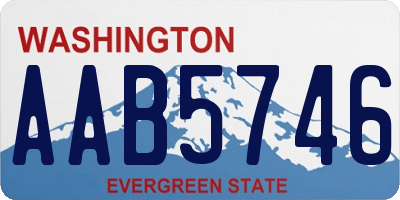 WA license plate AAB5746