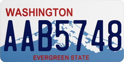 WA license plate AAB5748