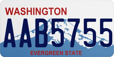 WA license plate AAB5755