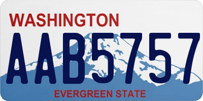 WA license plate AAB5757
