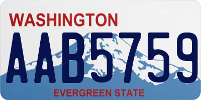 WA license plate AAB5759