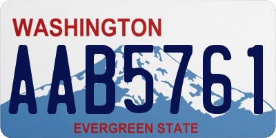 WA license plate AAB5761