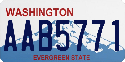 WA license plate AAB5771