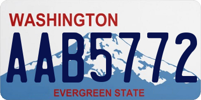 WA license plate AAB5772