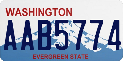 WA license plate AAB5774