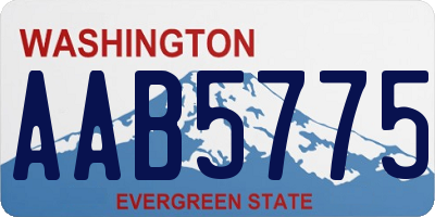WA license plate AAB5775