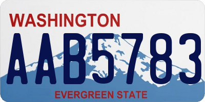 WA license plate AAB5783