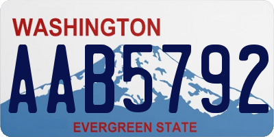WA license plate AAB5792