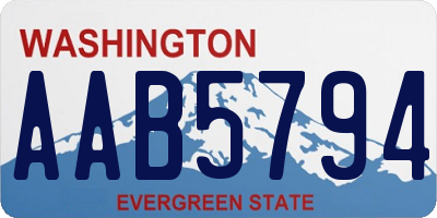 WA license plate AAB5794