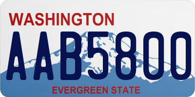 WA license plate AAB5800