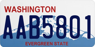 WA license plate AAB5801