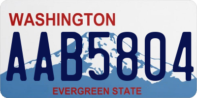 WA license plate AAB5804