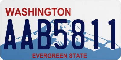 WA license plate AAB5811