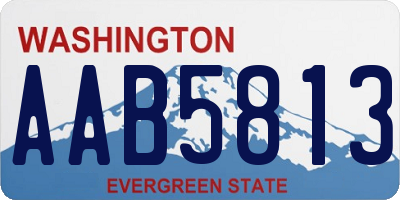 WA license plate AAB5813