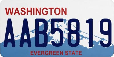 WA license plate AAB5819
