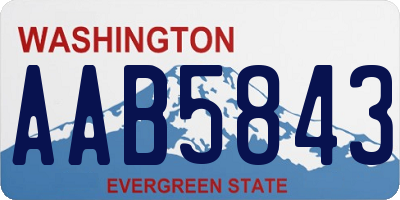WA license plate AAB5843