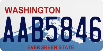 WA license plate AAB5846