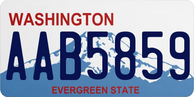 WA license plate AAB5859