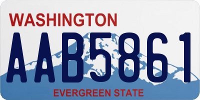 WA license plate AAB5861