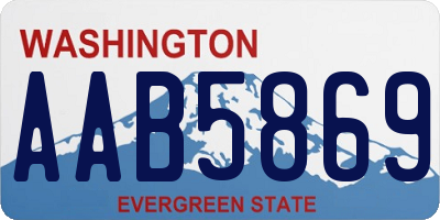 WA license plate AAB5869