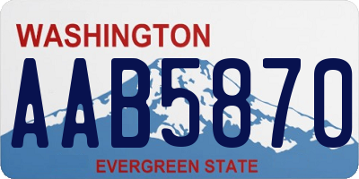 WA license plate AAB5870