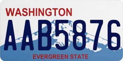 WA license plate AAB5876