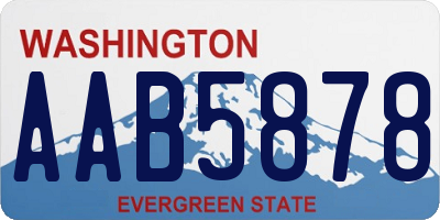 WA license plate AAB5878