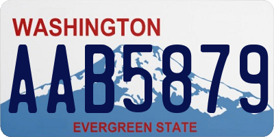 WA license plate AAB5879