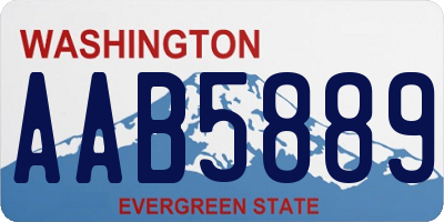 WA license plate AAB5889